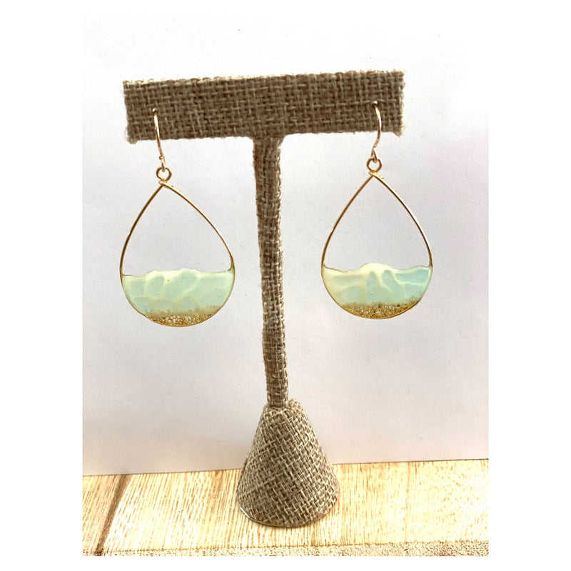 Sea green  & Sand Kakalina Earrings!